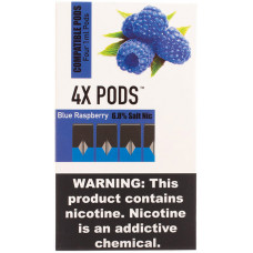 Картриджи 4X PODS Blue Raspberry 4 шт 1 мл 68 мг